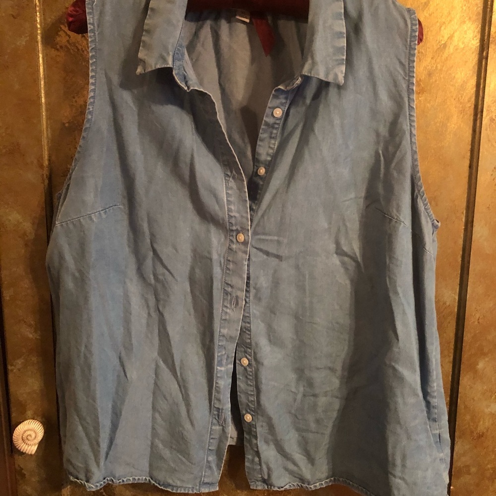 A New Day button up tank